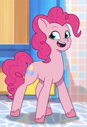 Size: 1200x1754 | Tagged: safe, imported from derpibooru, pinkie pie, earth pony, ai content, ai generated, female, g4 to g5, g5, generation leap, my little pony: tell your tale, prompter:princessoflovepinkyt, solo