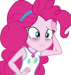 Size: 2373x2520 | Tagged: safe, edit, edited screencap, editor:homersimpson1983, imported from derpibooru, screencap, pinkie pie, equestria girls, background removed, clothes, female, geode of sugar bombs, groggy, magical geodes, not a vector, solo