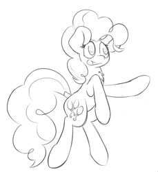 Size: 628x686 | Tagged: safe, artist:umbreow, imported from derpibooru, pinkie pie, pony, monochrome, solo