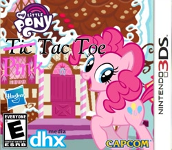 Size: 1024x893 | Tagged: safe, artist:picsartstudios, imported from derpibooru, pinkie pie, earth pony, 3ds, capcom, fake, faker than a three dollar bill, female, game, my little pony: pink tac toe, solo, sugarcube corner, tic tac toe, video game