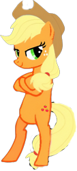 Size: 750x1662 | Tagged: safe, edit, edited screencap, editor:terrebonnerobbi, imported from derpibooru, screencap, applejack, earth pony, pony, applejack's hat, background removed, bipedal, cowboy hat, female, fresh princess and friends' poses, fresh princess of friendship, hat, solo