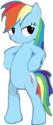 Size: 855x1999 | Tagged: safe, edit, edited screencap, editor:terrebonnerobbi, imported from derpibooru, screencap, rainbow dash, pegasus, pony, background removed, bipedal, female, fresh princess and friends' poses, fresh princess of friendship, simple background, solo, transparent background