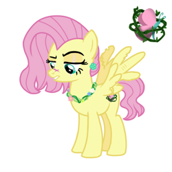 Size: 628x628 | Tagged: safe, artist:3998572077, imported from derpibooru, fluttershy, redesign, simple background, solo, white background