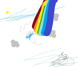 Size: 2989x2575 | Tagged: safe, imported from derpibooru, rainbow dash, pony, physics, sky