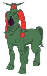 Size: 1000x1600 | Tagged: safe, artist:mlgtrap, imported from derpibooru, centaur, taur, antagonist, armor, evil, g1, male, rainbow of darkness, shackles, simple background, solo, tail, tirek (g1), transparent background, yellow eyes