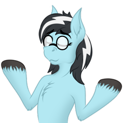 Size: 512x512 | Tagged: safe, artist:antonesko, oc, oc only, pony, chest fluff, female, glasses, mare