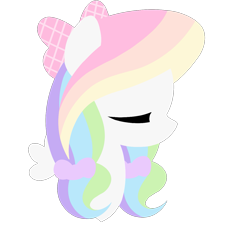 Size: 1321x1220 | Tagged: safe, artist:cstrawberrymilk, imported from derpibooru, oc, oc:rainbow heart, pony, bust, female, lineless, mare, portrait, simple background, solo, transparent background