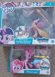 Size: 2084x2901 | Tagged: safe, imported from derpibooru, pinkie pie, twilight sparkle, alicorn, changeling, figure, guardians of harmony, irl, photo, toy, twilight sparkle (alicorn)