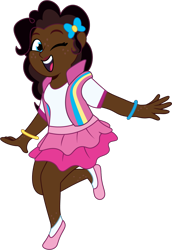 Size: 910x1321 | Tagged: safe, artist:prixy05, imported from derpibooru, pinkie pie, human, dark skin, female, freckles, human coloration, humanized, simple background, solo, transparent background, vector