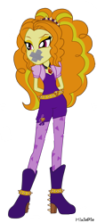 Size: 1673x3833 | Tagged: safe, imported from derpibooru, adagio dazzle, human, equestria girls, abuse, arm behind back, gag, help me, tape, tape gag