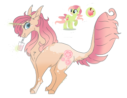 Size: 3300x2550 | Tagged: safe, artist:mellow-mare, imported from derpibooru, oc, oc:strawberry lemonade, pony, unicorn, female, horn, mare, simple background, solo, transparent background