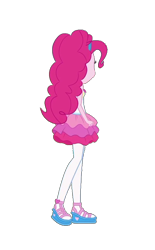 Size: 480x774 | Tagged: safe, artist:blockslikepl, edit, edited screencap, imported from derpibooru, screencap, pinkie pie, human, equestria girls, back of head, clothes, female, not a vector, platform shoes, simple background, skirt, slender, solo, standing, thin, transparent background, turning