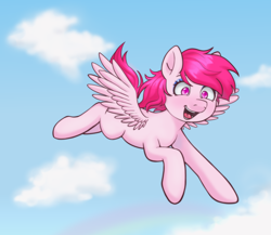 Size: 3000x2600 | Tagged: safe, artist:zigmeow, imported from derpibooru, oc, oc only, pegasus, pony, flying, sky, solo