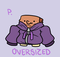 Size: 1000x950 | Tagged: safe, artist:paperbagpony, imported from derpibooru, oc, oc only, oc:paper bag, chibi, clothes, hoodie, oversized clothes, solo