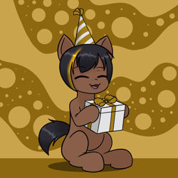 Size: 1200x1200 | Tagged: safe, artist:creatorworld, oc, oc only, pony, birthday gift, female, mare