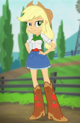 Size: 2707x4157 | Tagged: safe, artist:qbert2kcat, imported from derpibooru, applejack, human, equestria girls, female