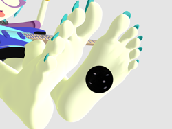 Size: 5000x3750 | Tagged: safe, artist:dragonalex555, imported from derpibooru, juniper montage, equestria girls, 3d, barefoot, feet, female, fetish, foot fetish, giantess, guitar, macro, mmd, musical instrument, nail polish, soles, solo, toenail polish, toenails, toes