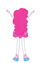 Size: 992x1492 | Tagged: safe, artist:blockslikepl, edit, edited screencap, imported from derpibooru, screencap, pinkie pie, human, equestria girls, background removed, female, rear view, simple background, solo, transparent background