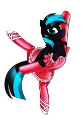 Size: 4000x6000 | Tagged: safe, artist:dacaoo, imported from derpibooru, oc, oc only, oc:nightlight aura, pegasus, pony, series:battle to ballet, ballerina, ballet, ballet slippers, clothes, latex, latex dress, latex socks, simple background, socks, solo, transparent background