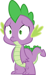 Size: 5755x9359 | Tagged: safe, artist:starryshineviolet, imported from derpibooru, spike, dragon, equestria games (episode), embarrassed, male, simple background, staring at you, transparent background, vector, wide eyes