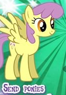 Size: 134x193 | Tagged: safe, imported from derpibooru, parasol, pegasus, pony, cropped, english, female, gameloft, mare, meme, my little pony: magic princess, picture for breezies, solo, text, wow! glimmer