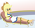 Size: 2500x2000 | Tagged: safe, artist:nie-martw-sie-o-mnie, imported from derpibooru, part of a set, applejack, human, equestria girls, applesub, bathrobe, bondage, clothes, cowboy hat, equestria girls: spa special treatment, feather, feet, female, femsub, foot tickling, hat, robe, rope, rope bondage, solo, submissive, tickling, toes