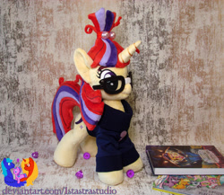 Size: 2652x2304 | Tagged: safe, artist:1stastrastudio, imported from derpibooru, moondancer, pony, book, irl, photo, plushie, solo