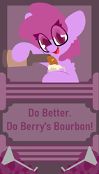 Size: 2957x5217 | Tagged: safe, artist:moony, berry punch, berryshine, earth pony, pony, art pack:nuclear neighs and deco days, drink, female, food, glass, grapes, mare, wine glass