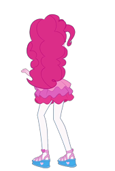 Size: 654x966 | Tagged: safe, artist:blockslikepl, imported from derpibooru, pinkie pie, human, equestria girls, female, rear view, simple background, solo, transparent background