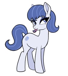 Size: 1078x1203 | Tagged: artist needed, safe, imported from ponybooru, oc, oc only, oc:aids mare, earth pony, pony, blue mane, gray eyes, hiv, looking at you, pills, sexually transmitted disease, simple background, solo, std, tongue out, white background