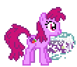Size: 110x96 | Tagged: safe, artist:botchan-mlp, imported from derpibooru, berry punch, berryshine, earth pony, pony, animated, desktop ponies, drink, drinking, female, mare, pixel art, punch (drink), punch bowl, simple background, solo, sprite, transparent background