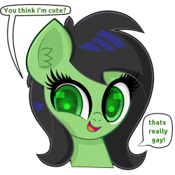 Size: 1000x1000 | Tagged: safe, artist:scandianon, imported from derpibooru, oc, oc only, oc:filly anon, earth pony, pony, bust, female, filly, foal, looking at you, open mouth, open smile, simple background, smiling, talking to viewer, transparent background