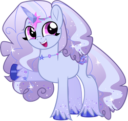 Size: 8370x7939 | Tagged: safe, artist:shootingstarsentry, imported from derpibooru, oc, oc:stardust prism, pony, unicorn, absurd resolution, crystal horn, female, g5, horn, mare, simple background, solo, transparent background