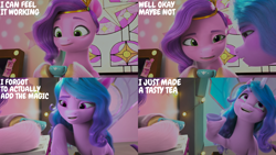 Size: 2000x1125 | Tagged: safe, edit, edited screencap, editor:quoterific, imported from derpibooru, screencap, izzy moonbow, pipp petals, pegasus, pony, unicorn, a little horse, g5, horn, my little pony: make your mark, my little pony: make your mark chapter 4