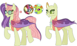 Size: 3510x2112 | Tagged: safe, artist:xxcheerupxxx, imported from derpibooru, moondancer, thorax, oc, changedling, changeling, changepony, hybrid, pony, female, glasses, king thorax, offspring, parent:moondancer, parent:thorax, simple background, transparent background