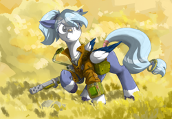 Size: 2600x1800 | Tagged: safe, artist:cirtierest, imported from derpibooru, oc, oc only, oc:dahan(大寒), pegasus, pony, fallout, female, weapon