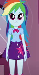 Size: 490x936 | Tagged: safe, artist:qbert2kcat, imported from derpibooru, rainbow dash, equestria girls, reading rainboom, solo