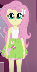 Size: 490x936 | Tagged: safe, artist:qbert2kcat, imported from derpibooru, fluttershy, equestria girls, boots, clothes, high heel boots, polka dot socks, shirt, shoes, skirt, socks, solo