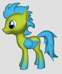 Size: 599x713 | Tagged: safe, artist:techno-babble, imported from derpibooru, oc, oc only, oc:stratus wing, pegasus, pony, 3d pony creator, gray background, male, simple background, solo, stallion