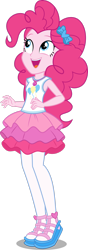 Size: 1024x2905 | Tagged: safe, artist:alandssparkle, imported from derpibooru, pinkie pie, human, equestria girls, clothes, equestria girls specials, female, my little pony equestria girls: rollercoaster of friendship, open mouth, rah rah skirt, simple background, skirt, solo, transparent background, vector