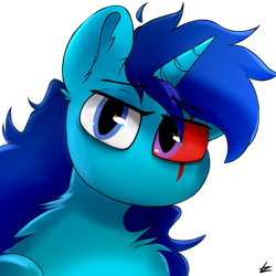 Size: 2000x2000 | Tagged: safe, artist:tz055, imported from derpibooru, oc, oc only, oc:tz055, pony, unicorn, horn, tired