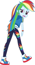 Size: 1280x2357 | Tagged: safe, artist:alandssparkle, imported from derpibooru, rainbow dash, human, equestria girls, equestria girls series, overpowered (equestria girls), female, my little pony equestria girls: better together, simple background, solo, transparent background, vector