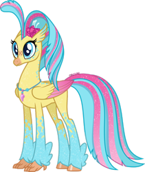 Size: 1280x1517 | Tagged: safe, artist:mrufka69, imported from derpibooru, princess skystar, classical hippogriff, hippogriff, my little pony: the movie, female, jewelry, necklace, pink wings, redesign, simple background, solo, transparent background, vector, wings