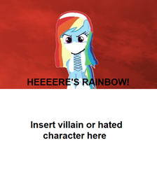 Size: 636x710 | Tagged: safe, imported from ponybooru, screencap, rainbow dash, blank template, meme, meme template, ninja, solo