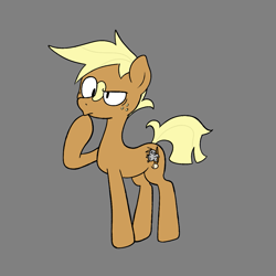 Size: 1155x1155 | Tagged: safe, artist:this_sl0th, imported from derpibooru, oc, oc only, earth pony, pony, gray background, male, simple background, solo, stallion