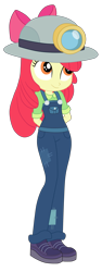 Size: 1900x5047 | Tagged: safe, artist:gmaplay, imported from derpibooru, apple bloom, equestria girls, equestria girls series, happily ever after party, headlamp, my little pony equestria girls: better together, my little pony equestria girls: choose your own ending, simple background, solo, transparent background