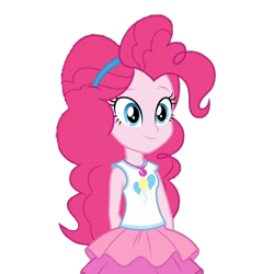 Size: 1492x1492 | Tagged: safe, artist:blockslikepl, imported from derpibooru, pinkie pie, human, equestria girls, female, simple background, solo, transparent background