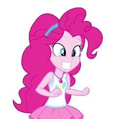 Size: 519x507 | Tagged: safe, artist:blockslikepl, imported from derpibooru, pinkie pie, human, equestria girls, female, simple background, smiling, solo, transparent background