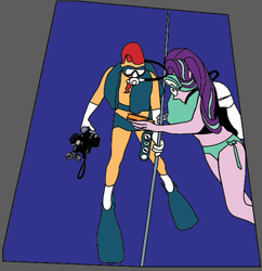 Size: 613x633 | Tagged: safe, imported from derpibooru, starlight glimmer, sunburst, human, equestria girls, camera, clothes, female, illustrator, lifejacket, male, rope, scuba diving, scuba gear, shipping, starburst, straight, swimsuit, two-piece swimsuit