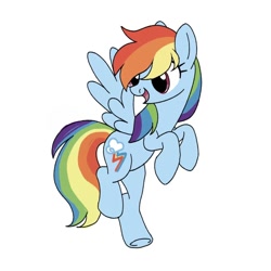 Size: 1080x1080 | Tagged: artist needed, source needed, safe, imported from derpibooru, rainbow dash, pegasus, pony, backwards cutie mark, flying, simple background, solo, walk, white background